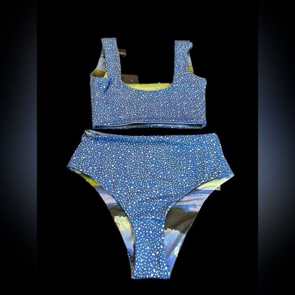 NWT Nike High Waist Reversible Two Piece Swimsuit (Med) - Picture 5 of 10